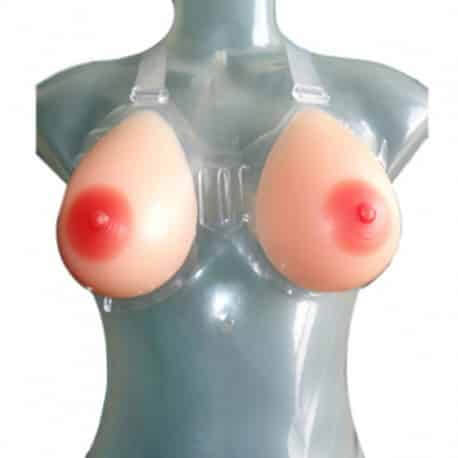 Silicone Breast 550 gms pair with Transparent Bra