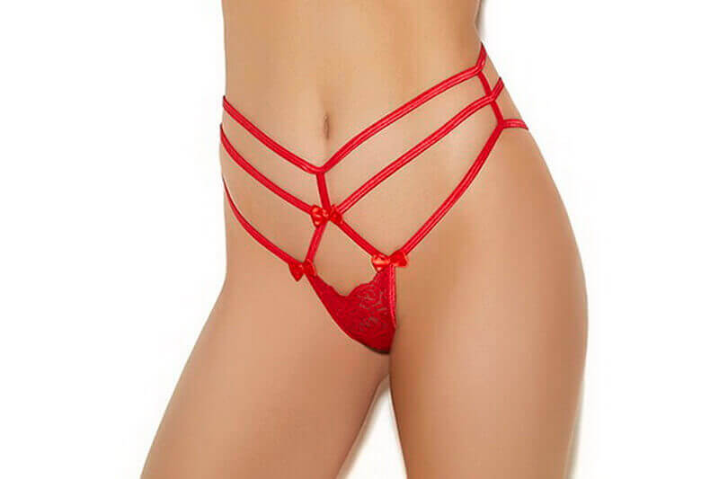 Triple Lace Strapped G-String